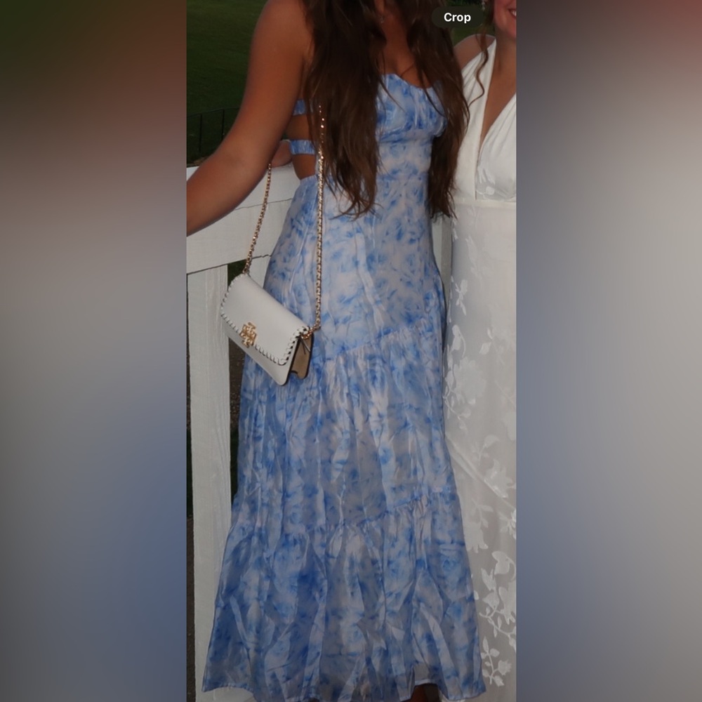 Hello Molly Blue and White Maxi Dress - Picture 2 of 3